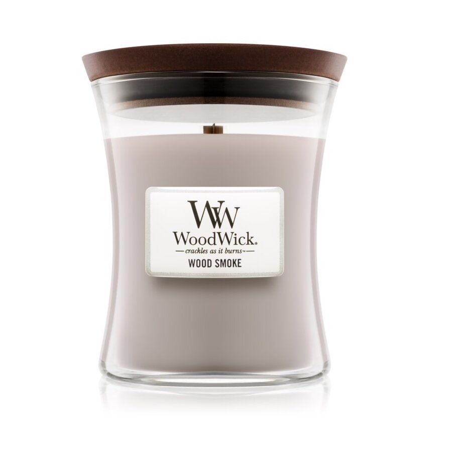Ароматична свічка з ароматом кедра та тліючого вугілля Woodwick Medium Wood Smoke 275 г - фото №1 Ароматична свічка з ароматом кедра та тліючого вугілля Woodwick Medium Wood Smoke 275 г - фото №1